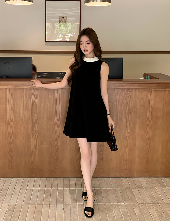 【dress】ノースリーブミニワンピース　K0626