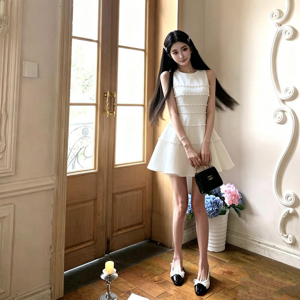 【dress】パールミニワンピース  N3729