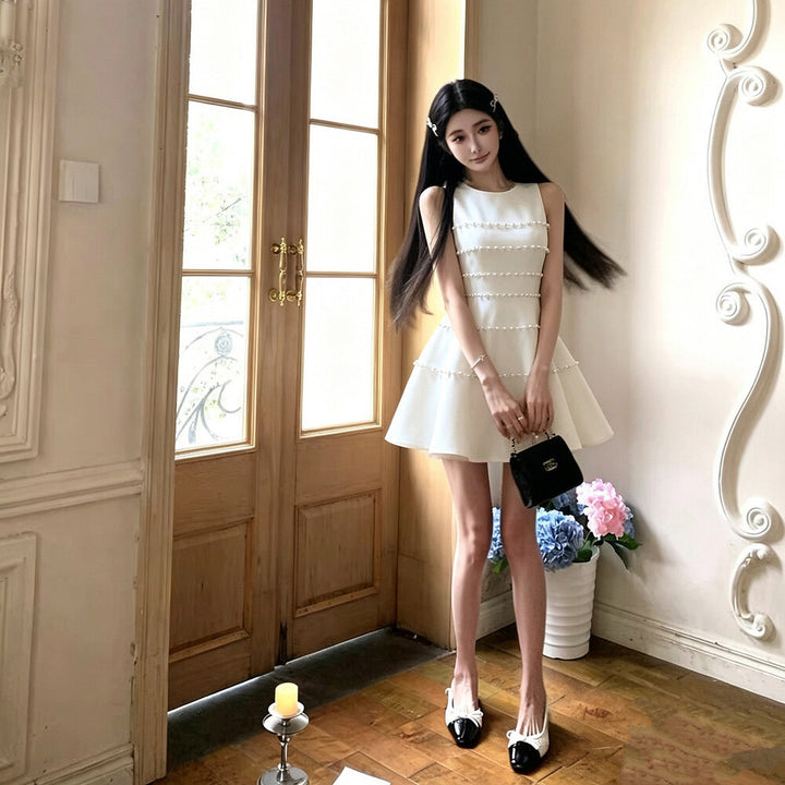 【dress】パールミニワンピース  N3729