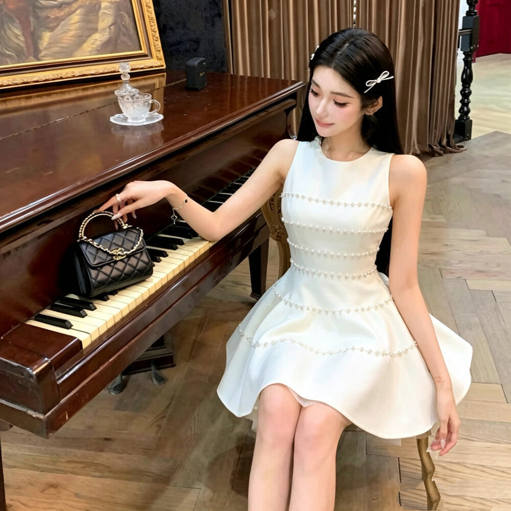 【dress】パールミニワンピース  N3729