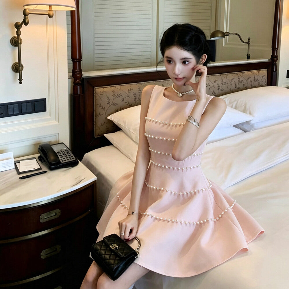 【dress】パールミニワンピース  N3729