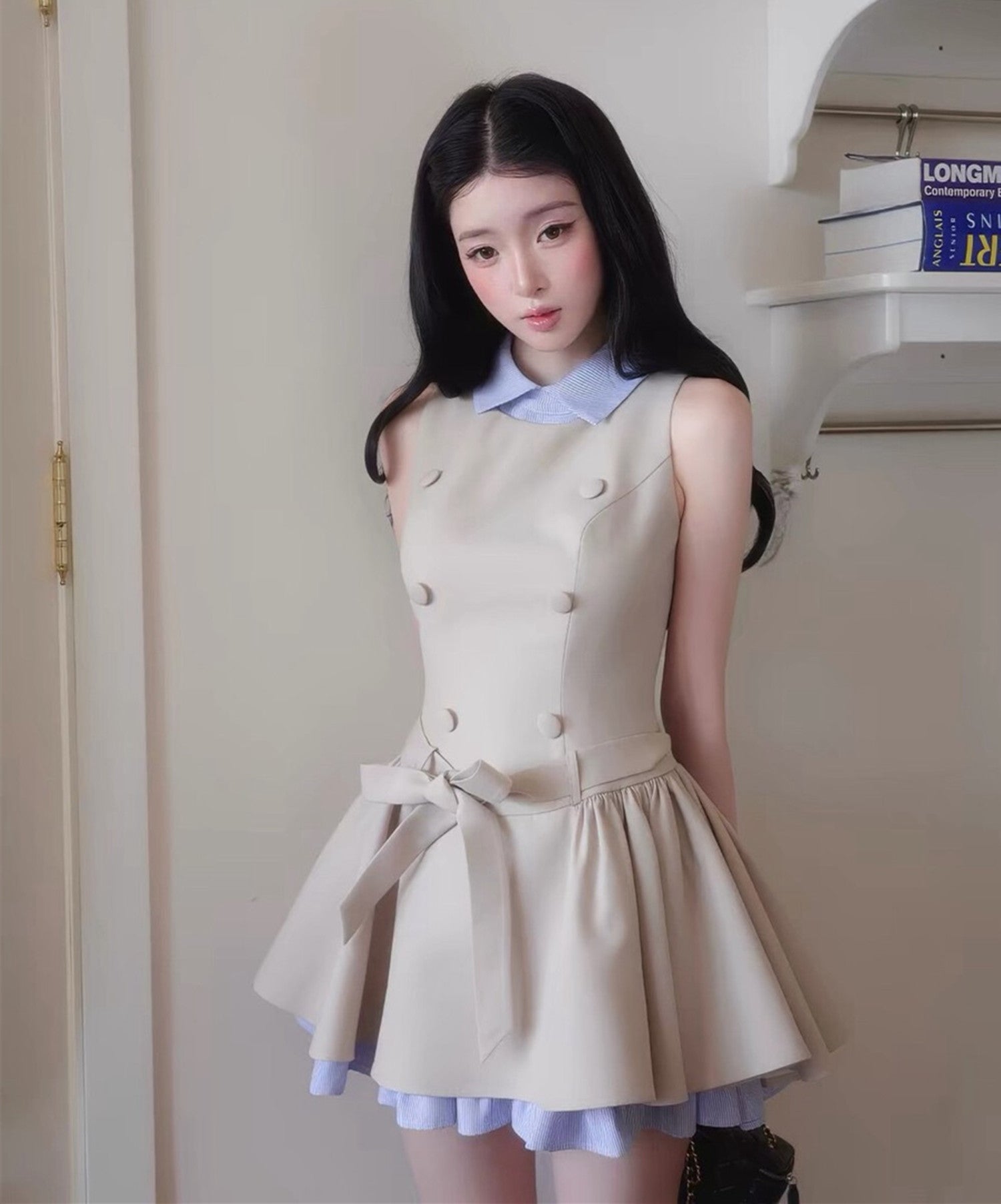 dress】ドッキングフレアミニワンピース N3730 – NANASTYLE