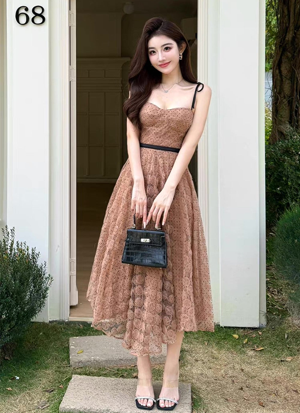 dress】立体感フラワーキャミワンピース N3734 – NANASTYLE