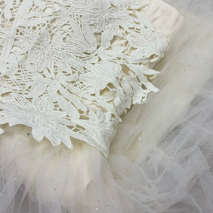 【dress】レースドッキングチュールミニワンピース  N3737