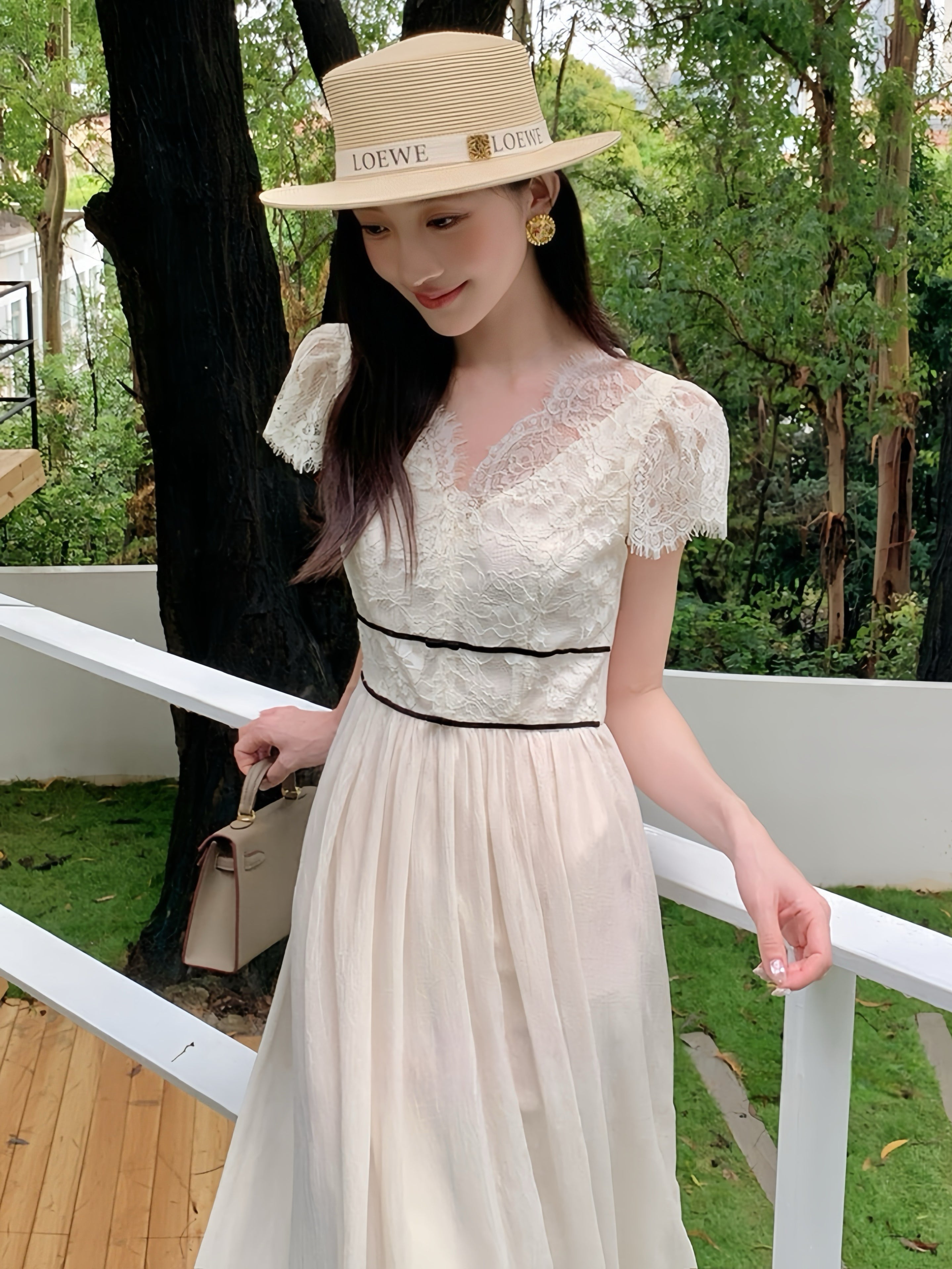 dress】レースドッキングロングワンピース N3738 – NANASTYLE