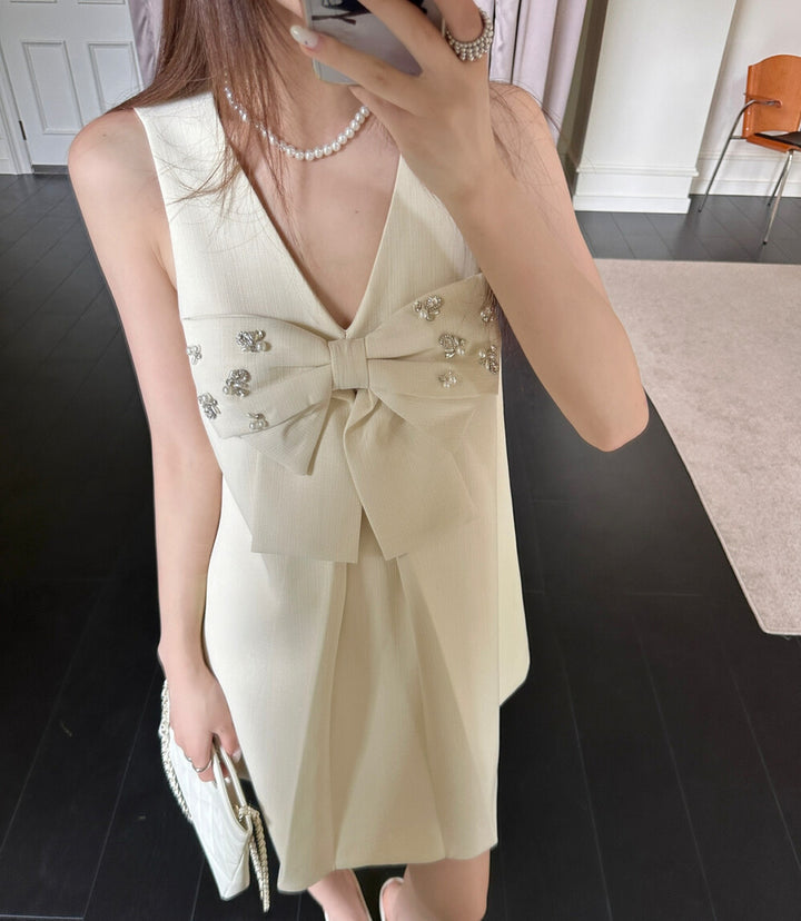 【dress】リボンミニワンピース   N3746