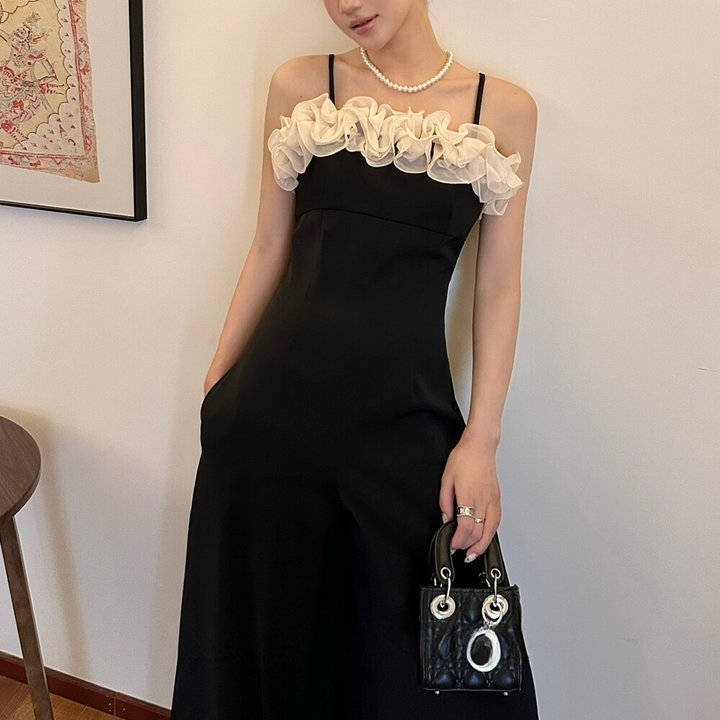 【set】カップ付きフリルオールインワン  N3753