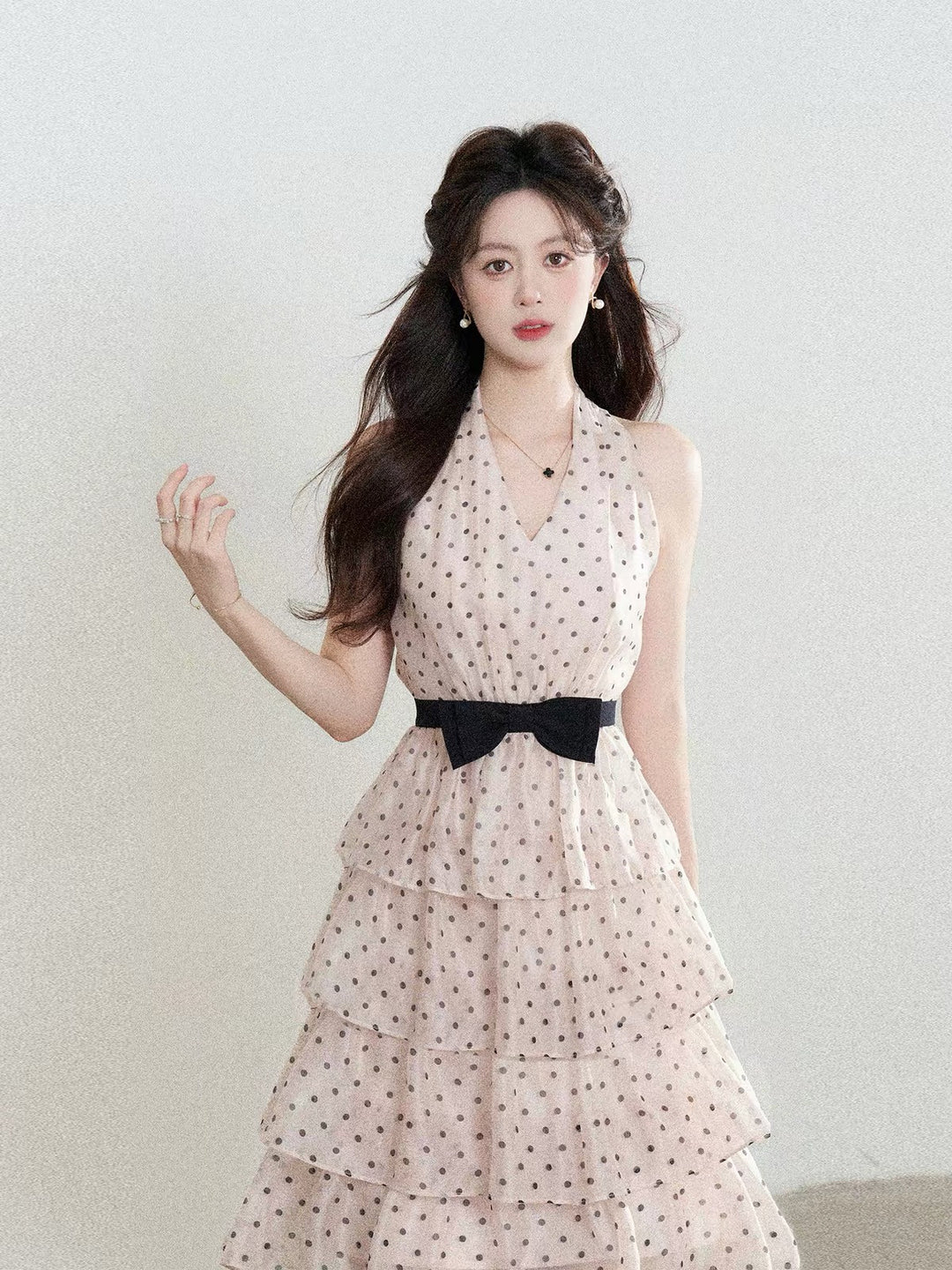 【dress】ドットティアードミニワンピース＆ロングワンピース   N3762