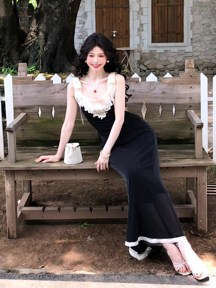 【dress】レースドッキングマーメイドワンピース   N3763