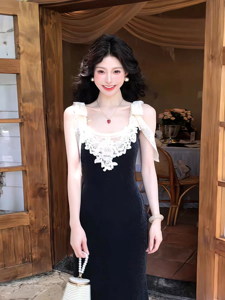 【dress】レースドッキングマーメイドワンピース   N3763