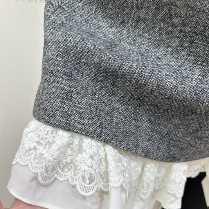 【dress】リボンレースドッキングミニワンピース   K0635