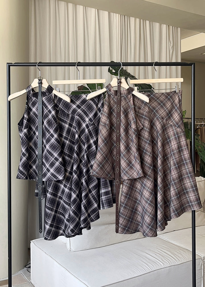 【set】ベルト付きチェックセット  N3777