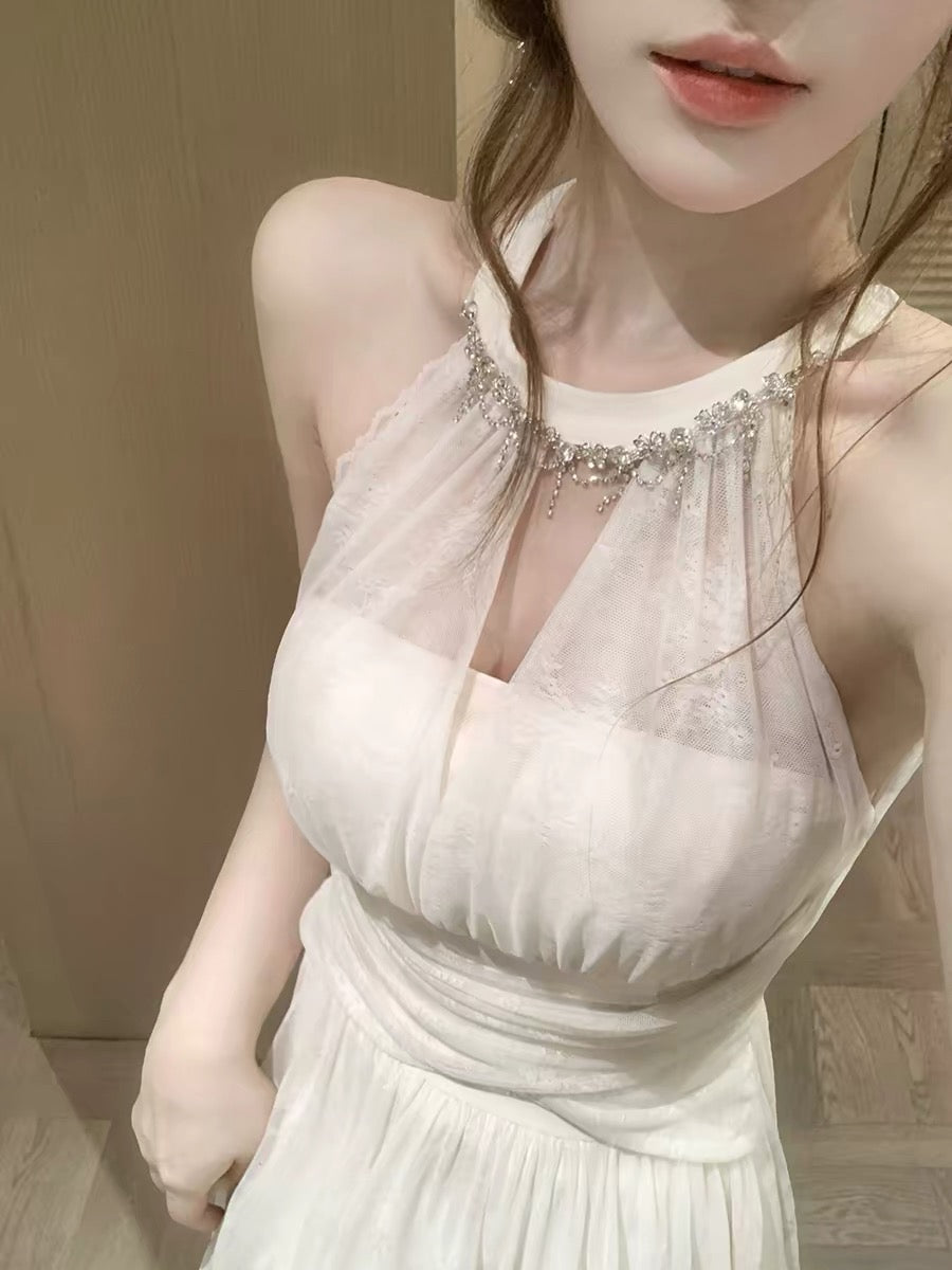 【dress】バックリボンチェーンレースワンピース   N3778