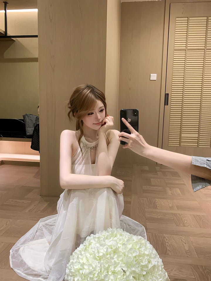 【dress】バックリボンチェーンレースワンピース   N3778