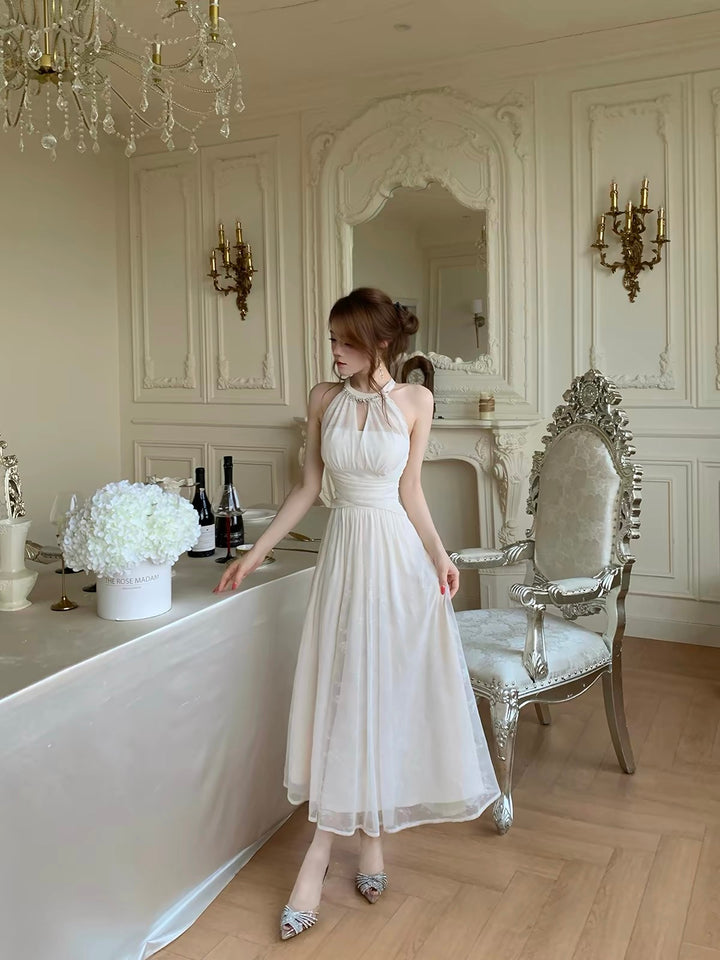 【dress】バックリボンチェーンレースワンピース   N3778