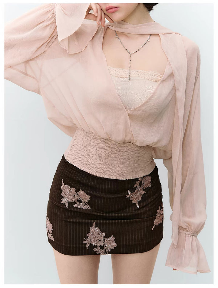 【tops】2WAYシアーブラウス  N3786