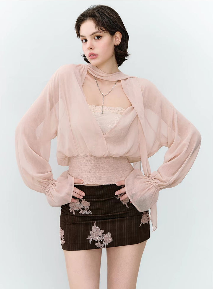 【tops】2WAYシアーブラウス  N3786