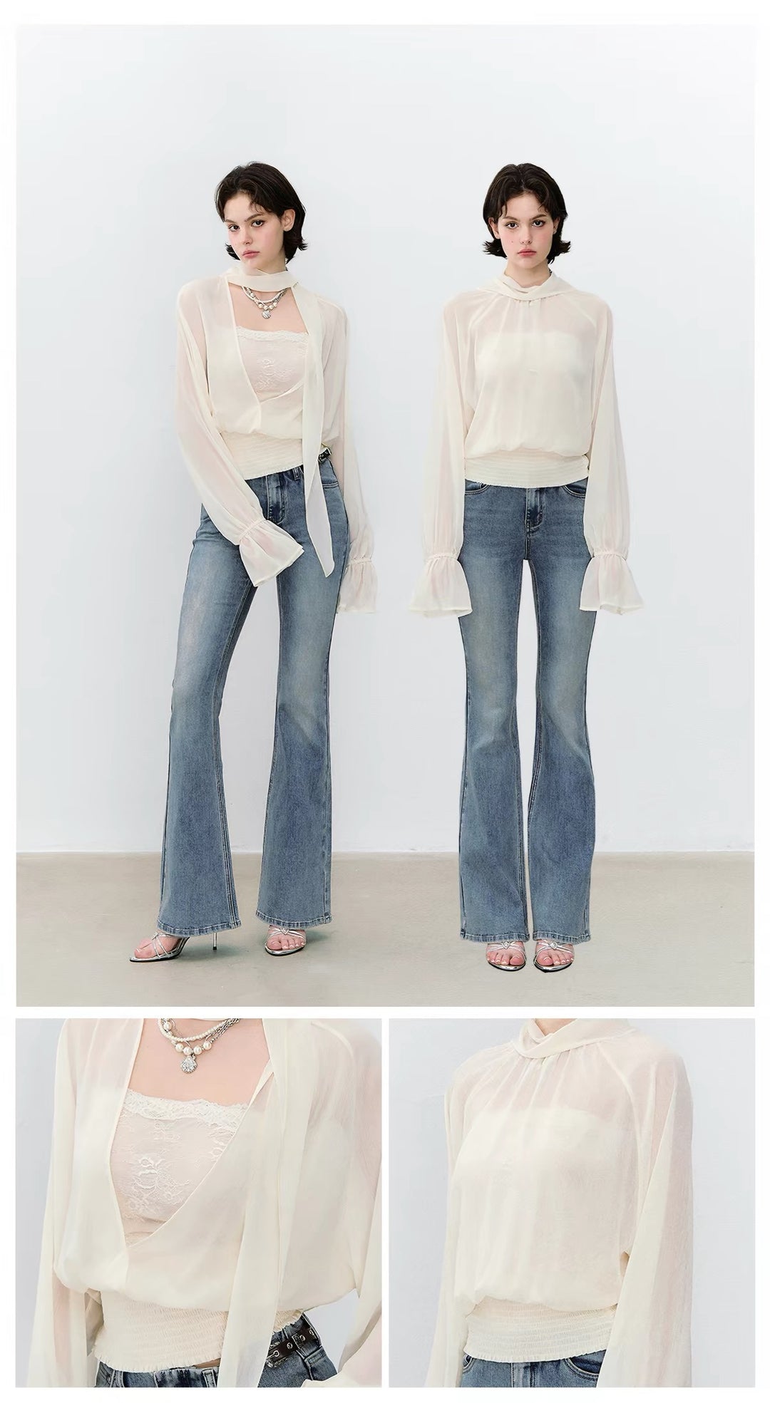 【tops】2WAYシアーブラウス  N3786