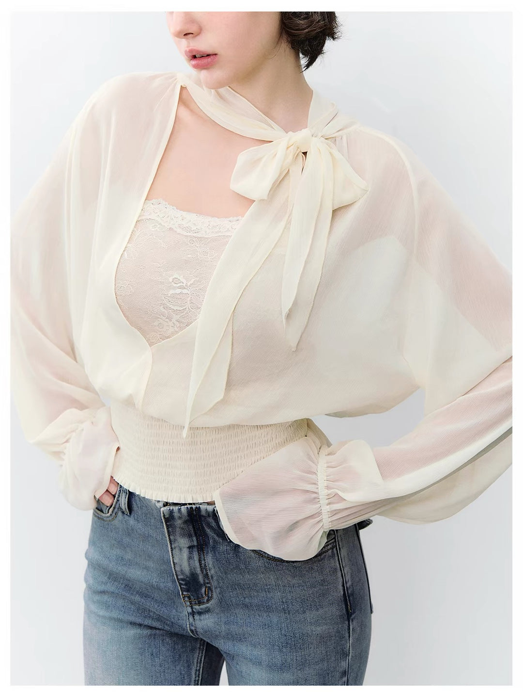 【tops】2WAYシアーブラウス  N3786