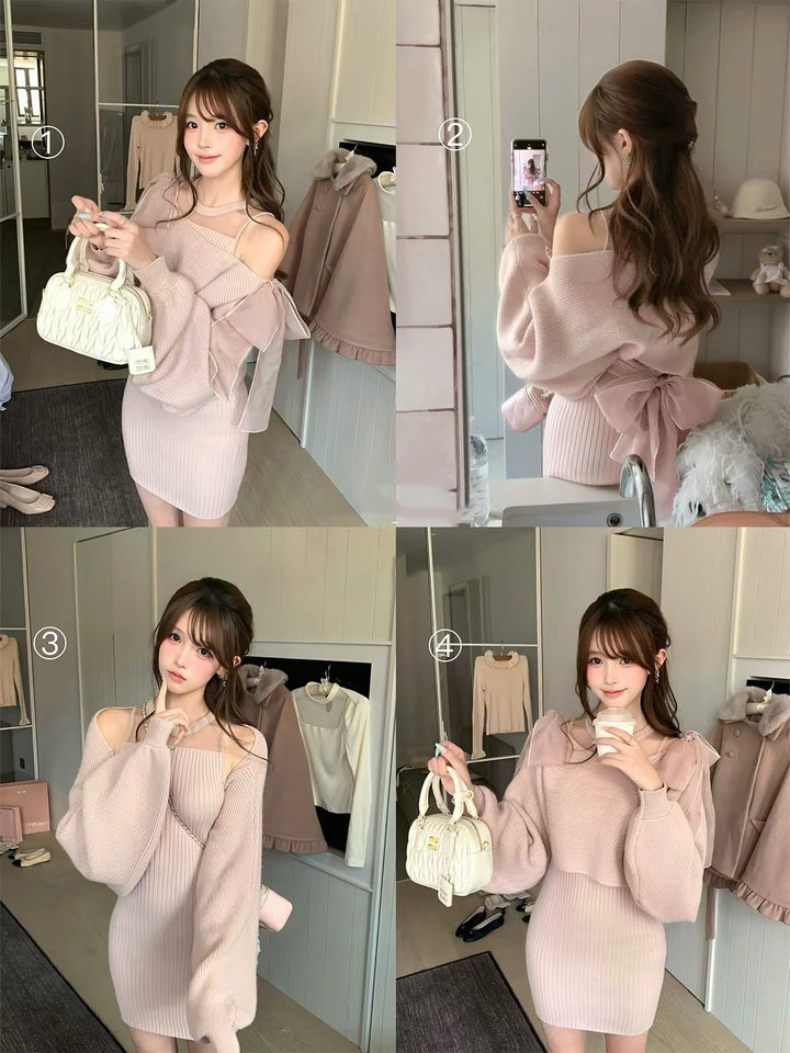 【set】4WAYシアードッキングワンピースセット  N3793