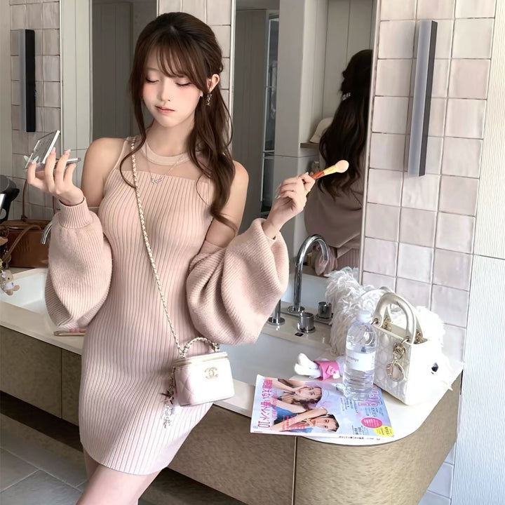 【set】4WAYシアードッキングワンピースセット  N3793