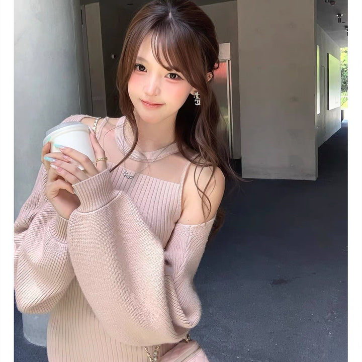 【set】4WAYシアードッキングワンピースセット  N3793