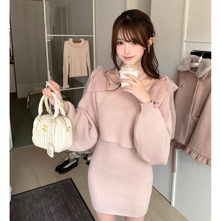 【set】4WAYシアードッキングワンピースセット  N3793