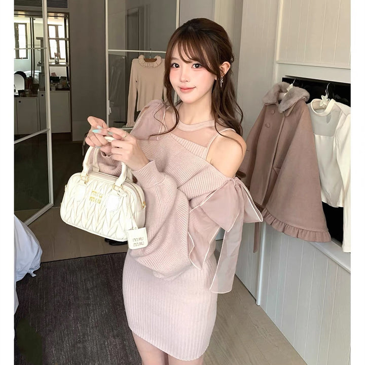 【set】4WAYシアードッキングワンピースセット  N3793