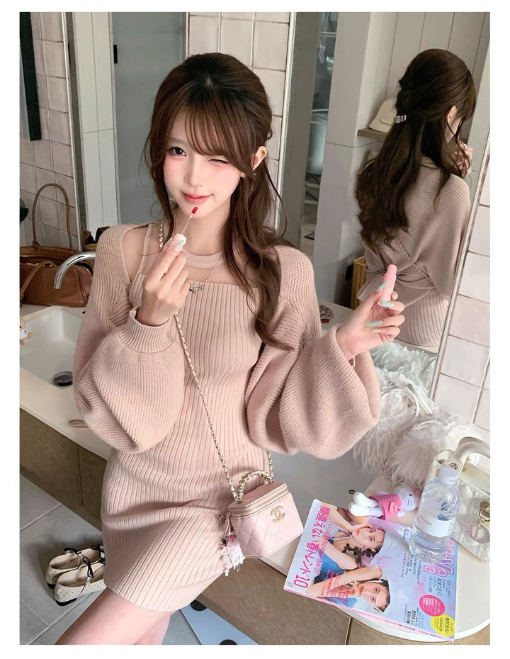 【set】4WAYシアードッキングワンピースセット  N3793