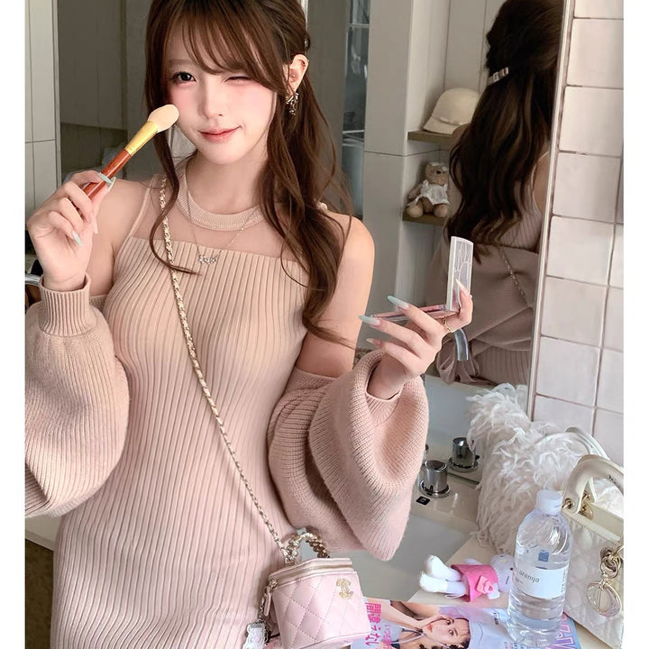 【set】4WAYシアードッキングワンピースセット  N3793
