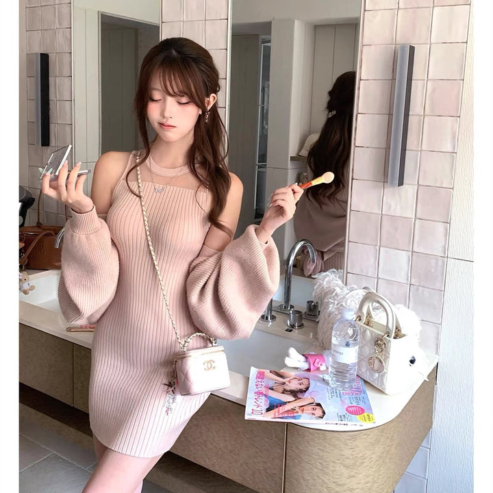 【set】4WAYシアードッキングワンピースセット  N3793