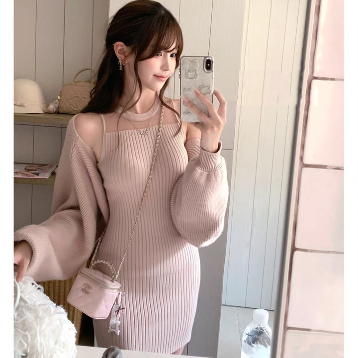【set】4WAYシアードッキングワンピースセット  N3793
