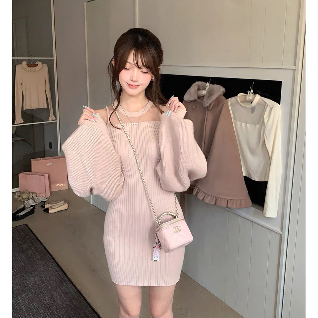 【set】4WAYシアードッキングワンピースセット  N3793