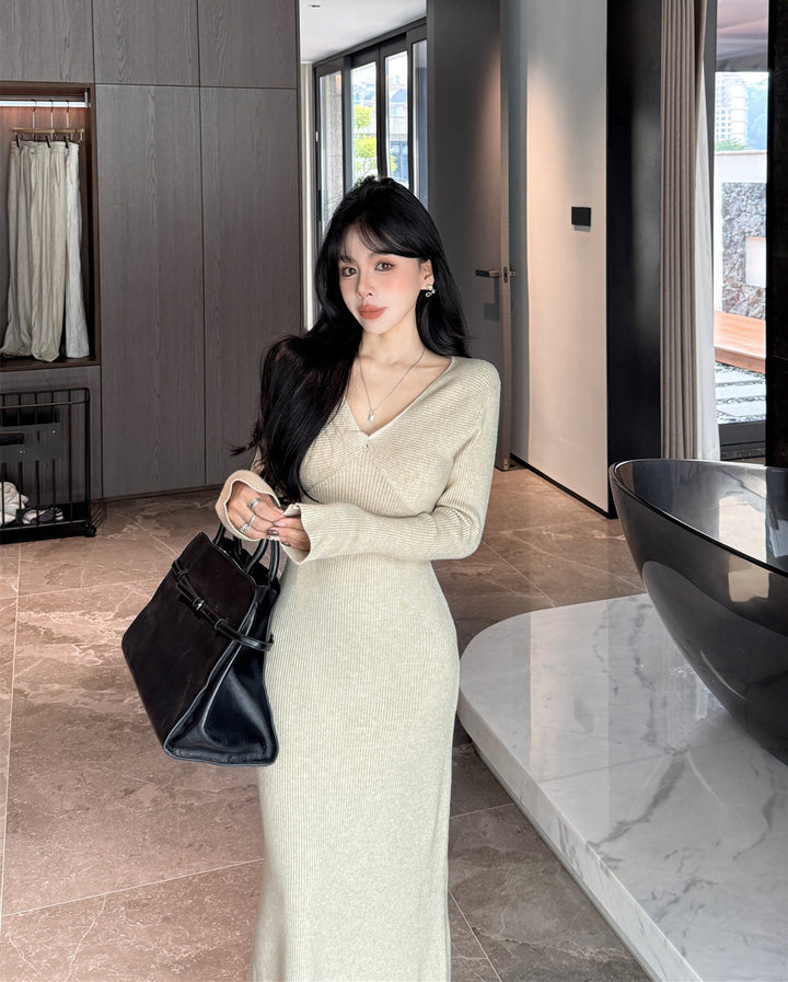 【dress】ニットロングワンピース　N3814