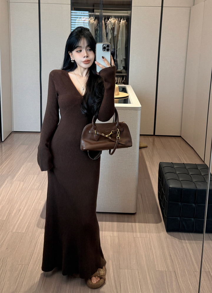 【dress】ニットロングワンピース　N3814