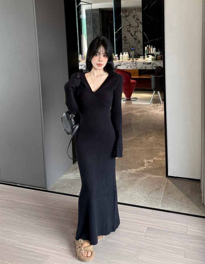 【dress】ニットロングワンピース　N3814