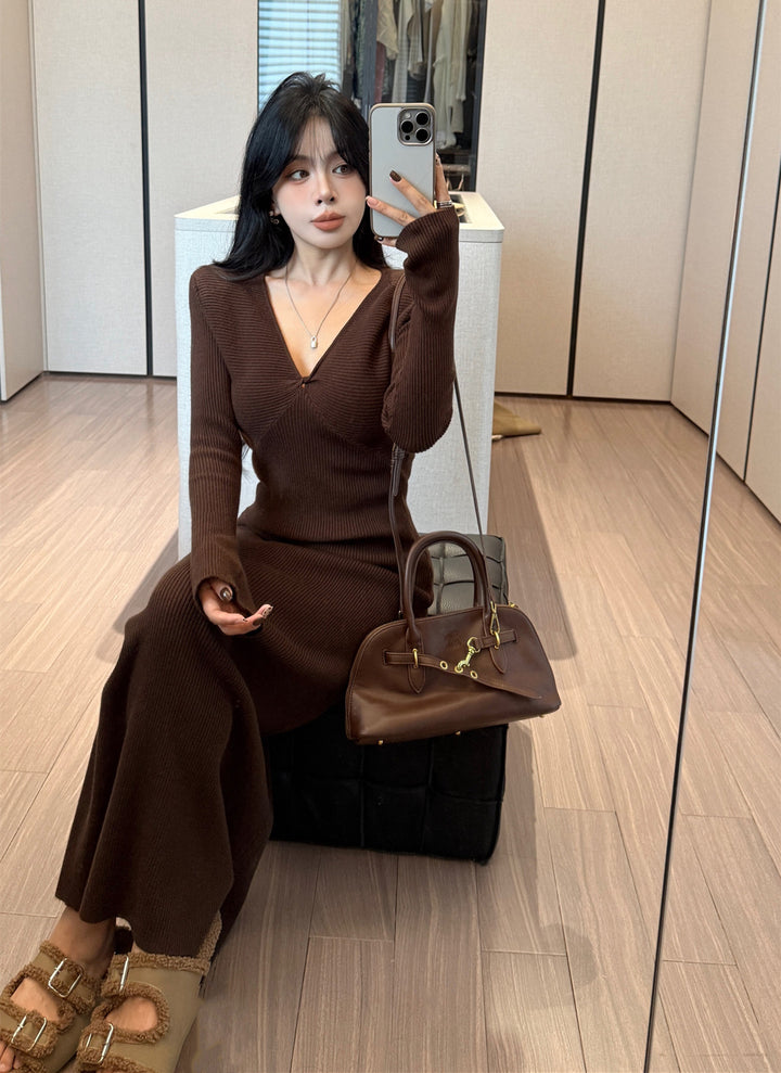 【dress】ニットロングワンピース　N3814