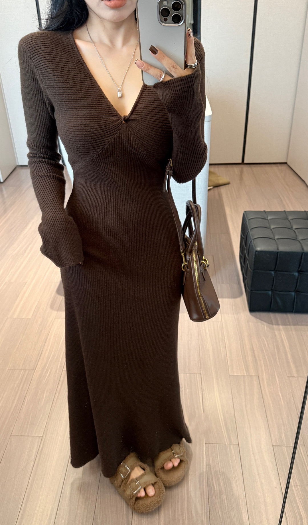 【dress】ニットロングワンピース　N3814