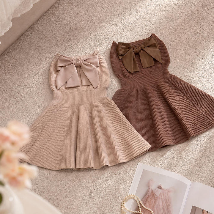 【dress】リボンベアトップニットワンピース  N3820