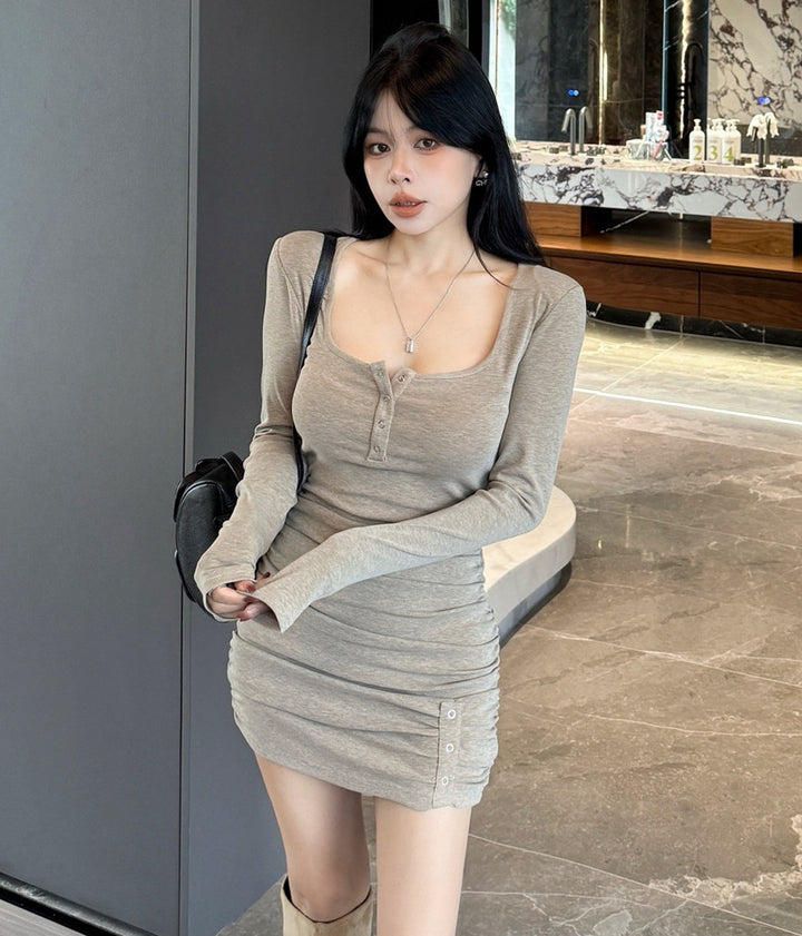 【dress】スクエアネックミニワンピース Q9209