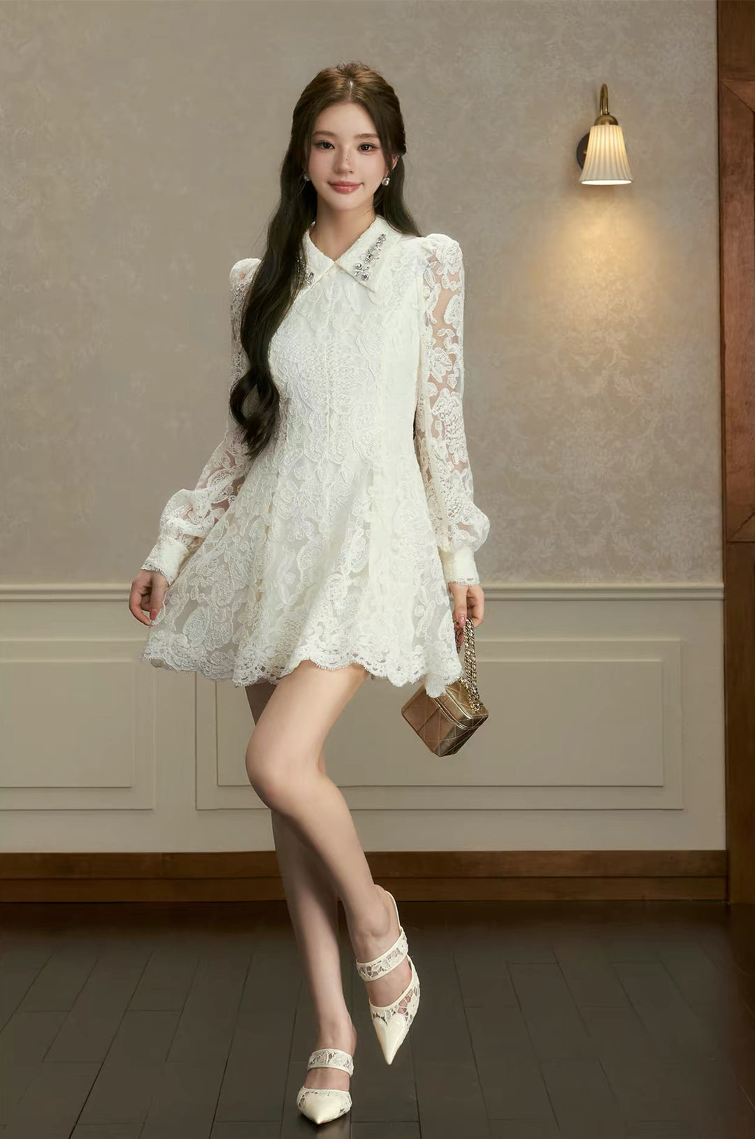【dress】レースワンピース  N3845