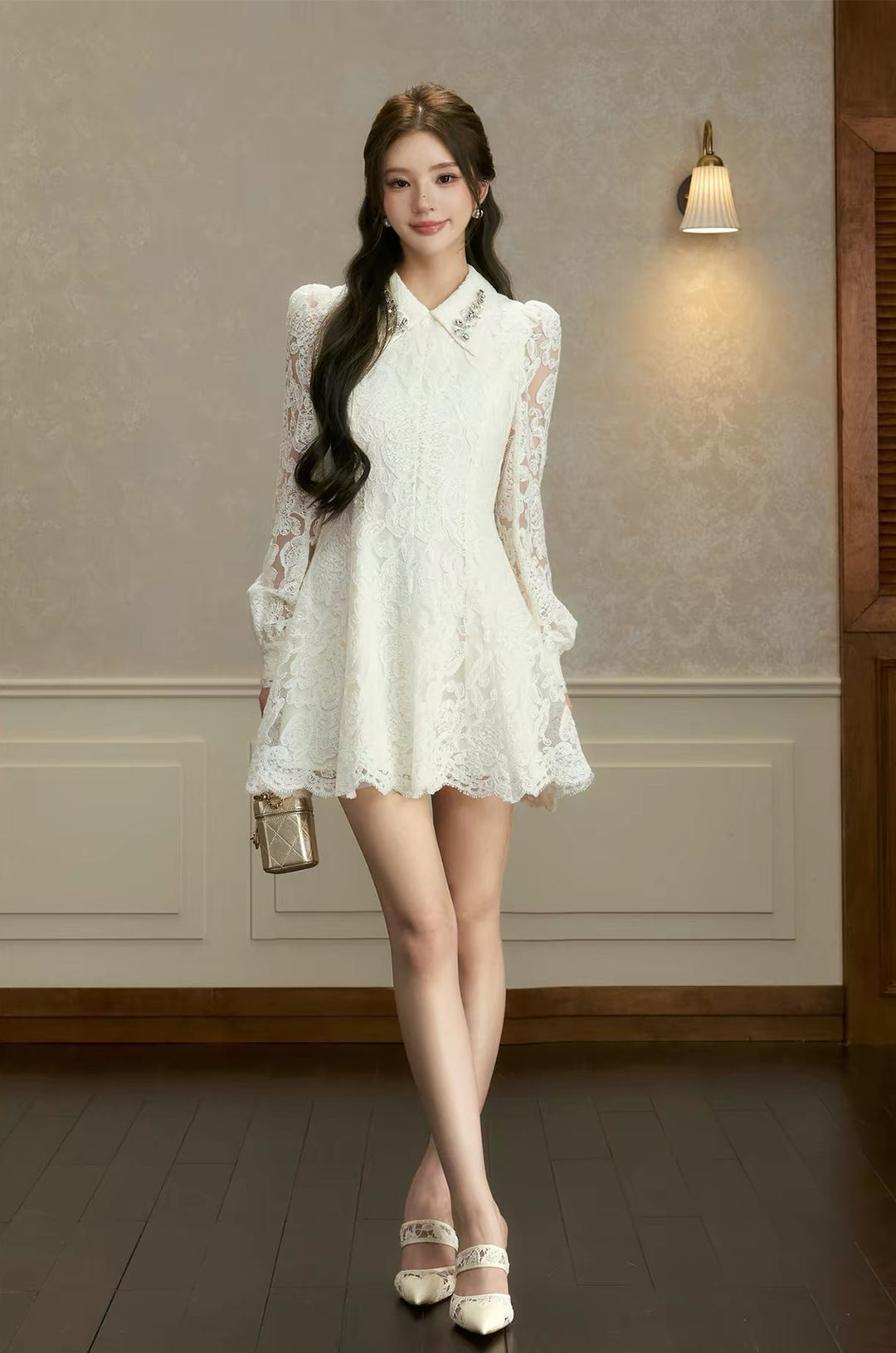 【dress】レースワンピース  N3845