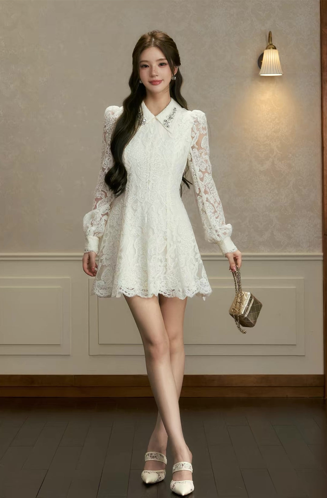 【dress】レースワンピース  N3845