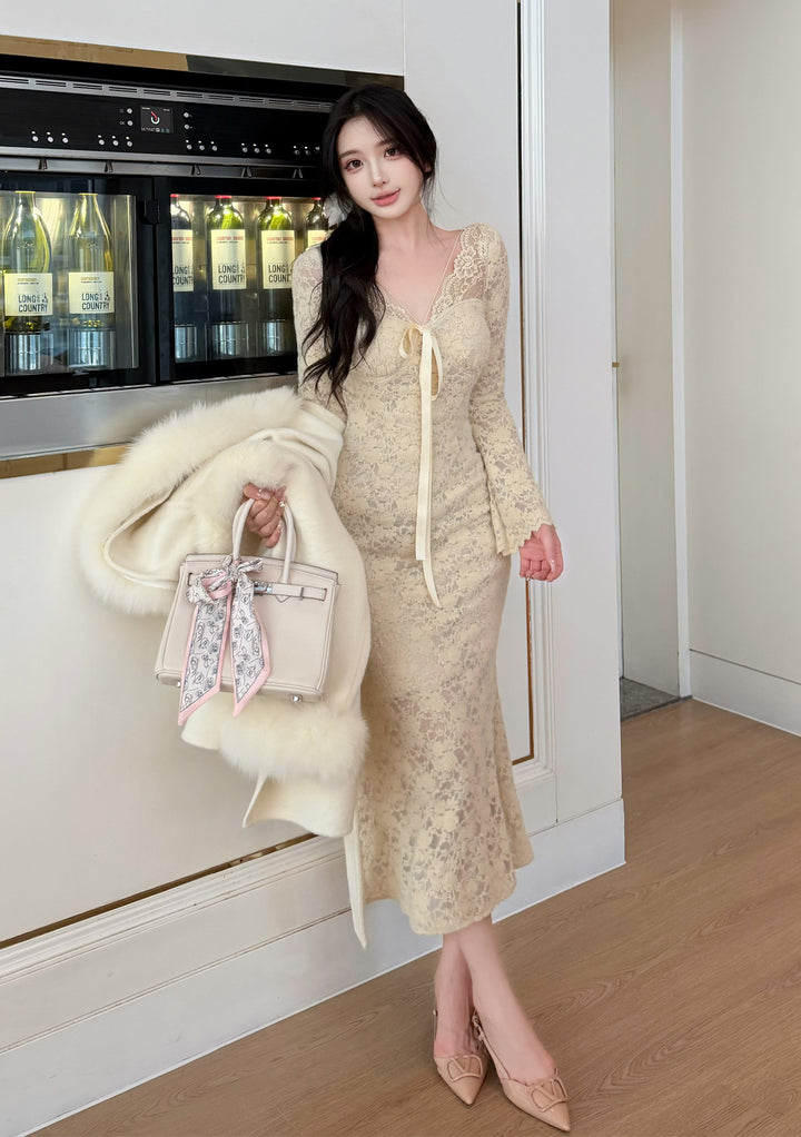 【dress】レースマーメイドワンピース   N3847