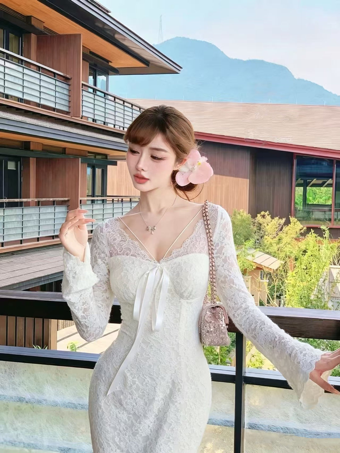 【dress】レースマーメイドワンピース   N3847