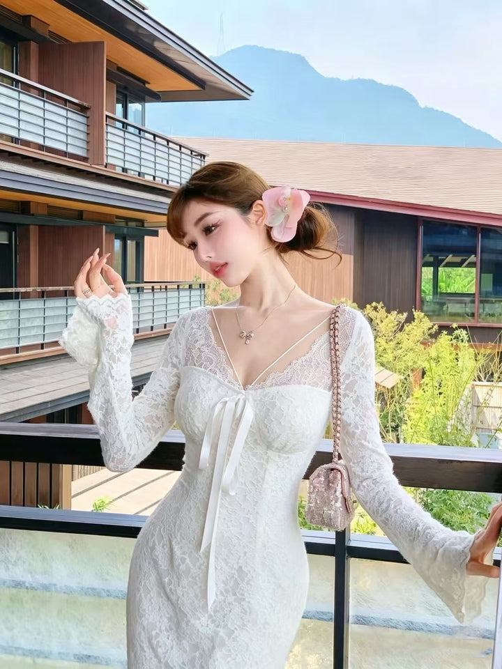 【dress】レースマーメイドワンピース   N3847