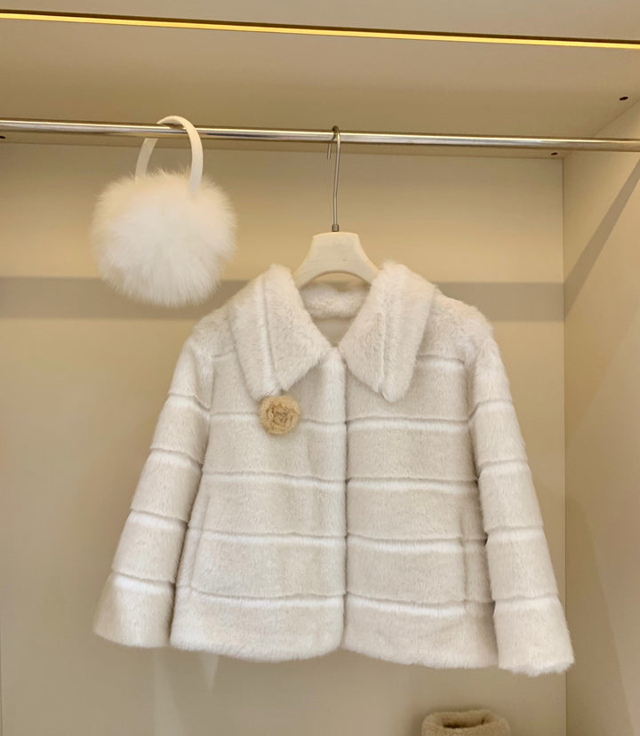 【outer】レディクラシックファージャケット   N3853