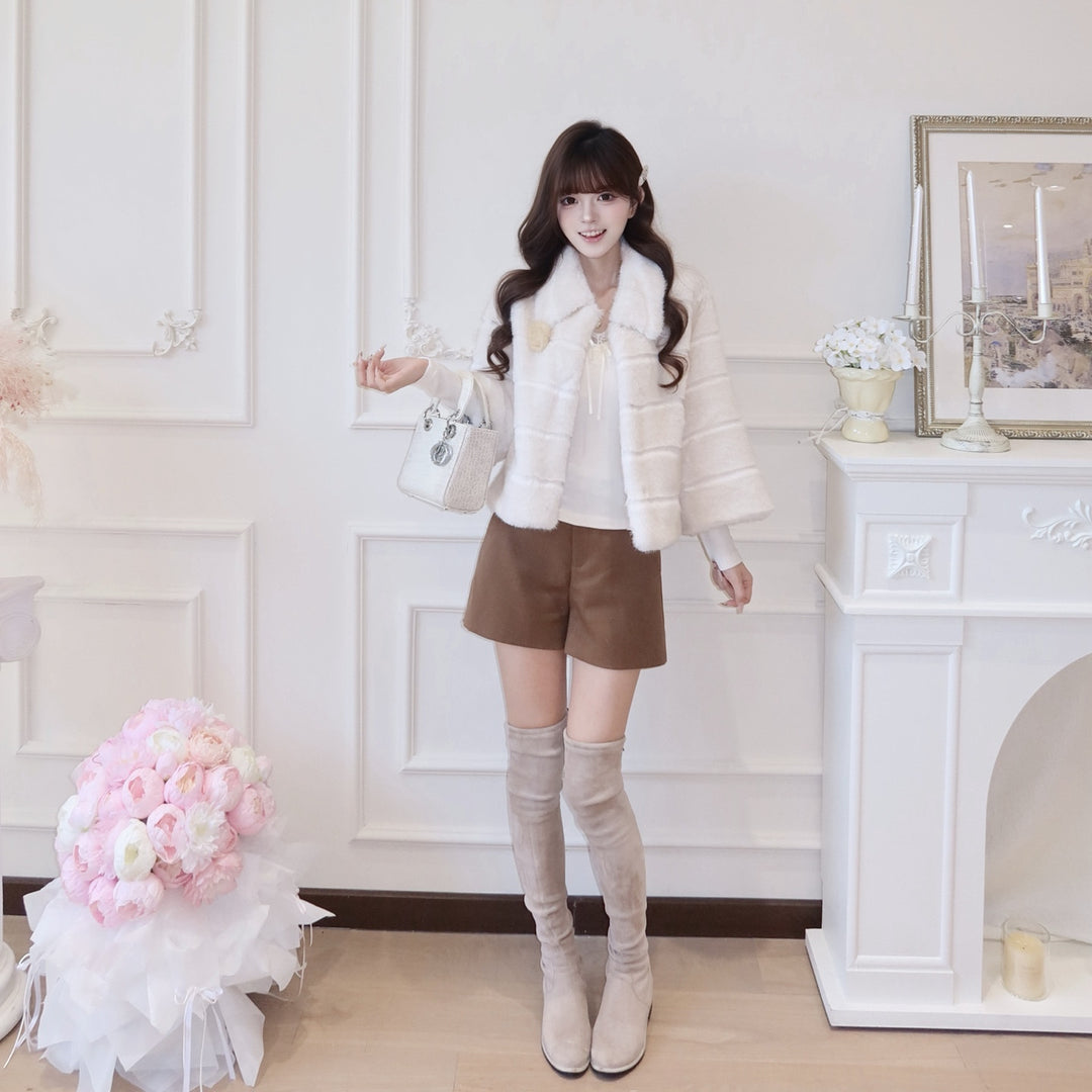 【outer】レディクラシックファージャケット   N3853
