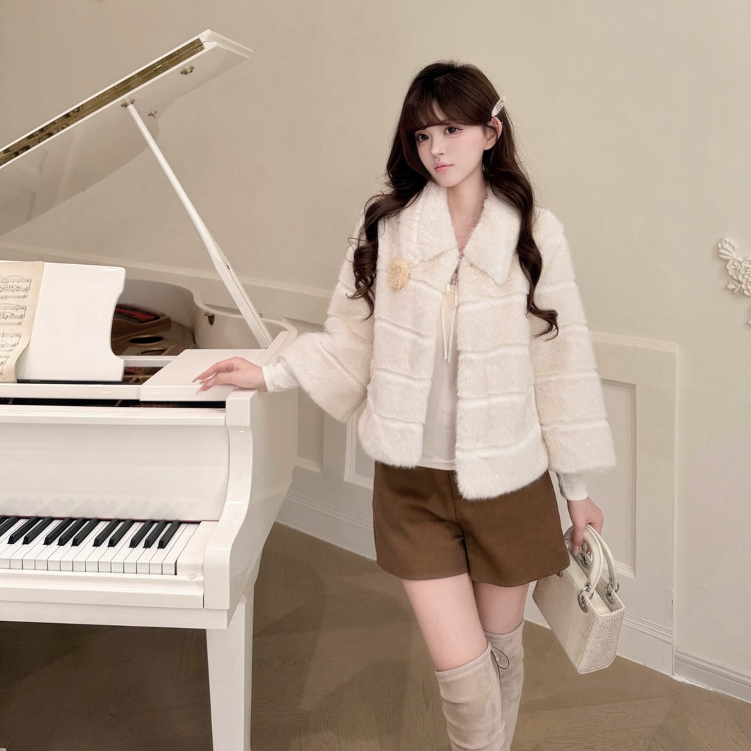 【outer】レディクラシックファージャケット   N3853