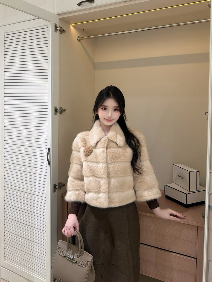 【outer】レディクラシックファージャケット   N3853